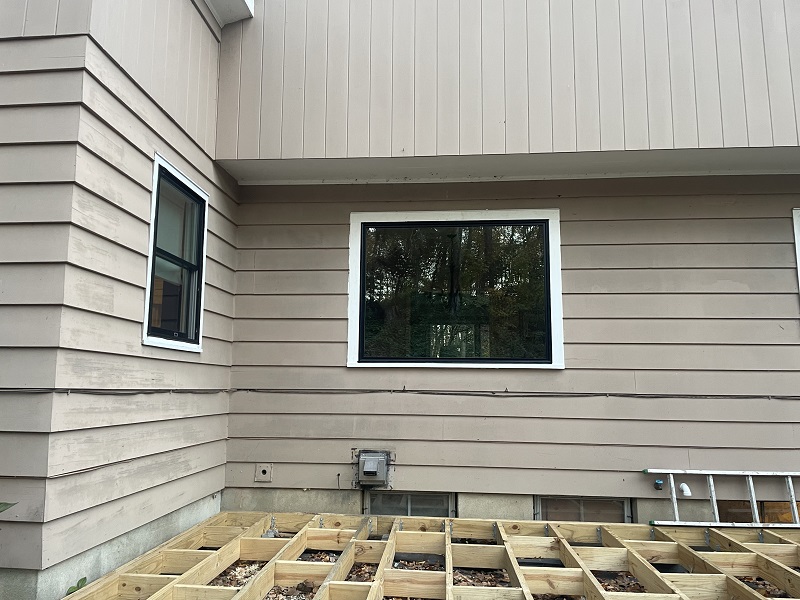 Black exterior Pella windows in Wilton